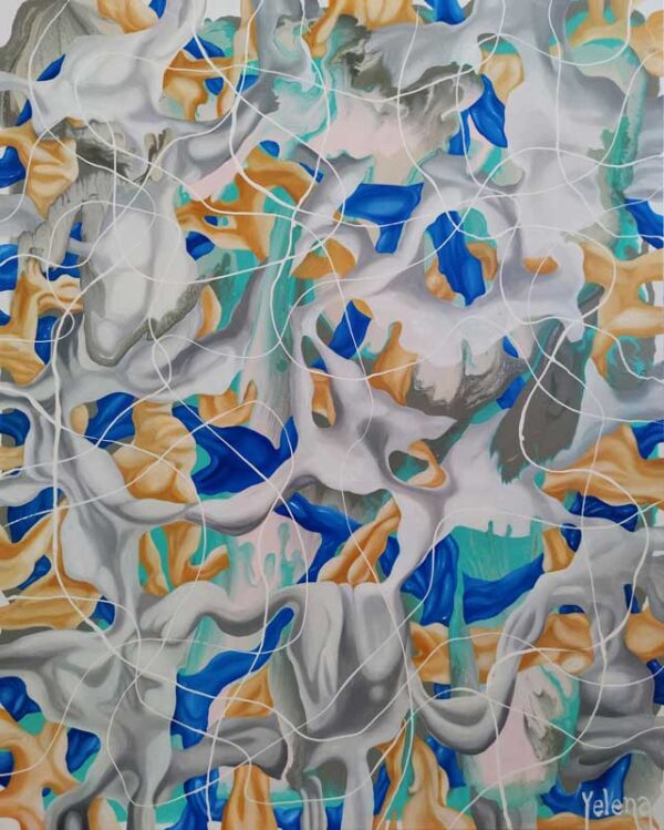 Perpetual motions — acrylic and oil on canvas by Yelena Revis