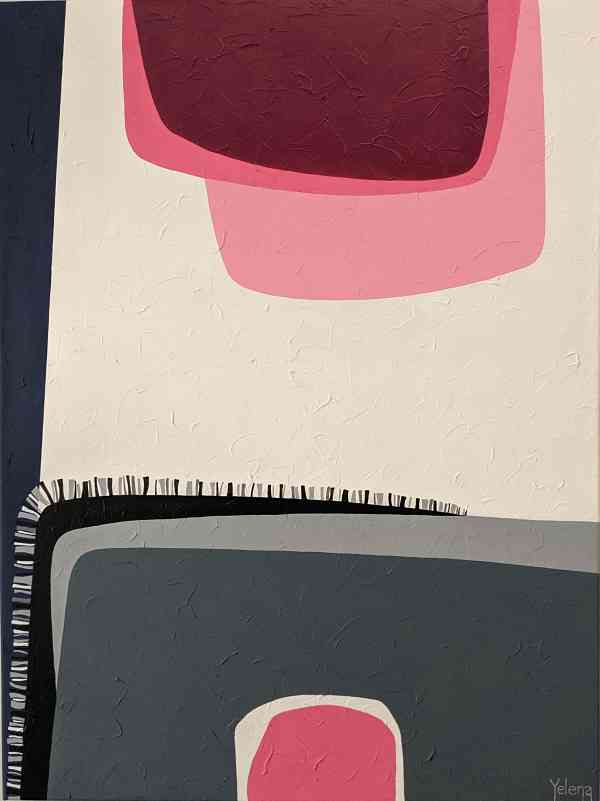 Pink reflection — acrylic on canvas by Yelena Revis