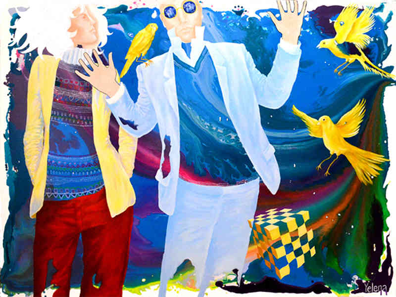 Reflection — oil and acrylic on canvas by Yelena Revis