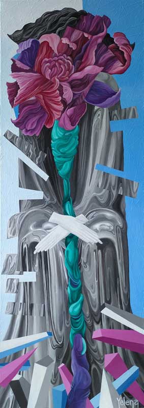 Revival I — acrylic and oil on canvas by Yelena Revis