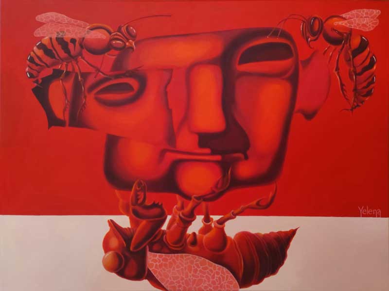 Something bothering me — oil on canvas by Yelena Revis