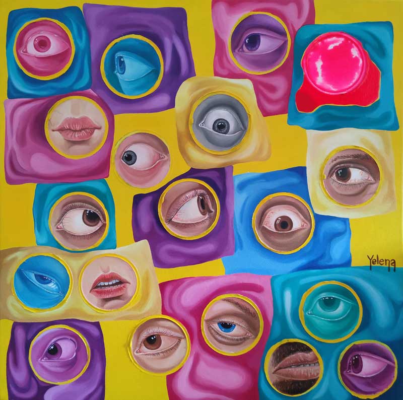 Spherical vision — oil on canvas by Yelena Revis
