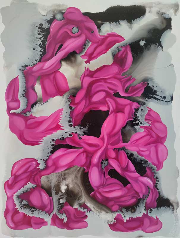Spontaneous Symphony — acrylic and oil on canvas by Yelena Revis