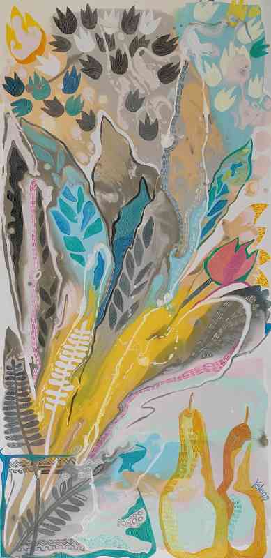 Spring charm — oil and actylic on canvas by Yelena Revis