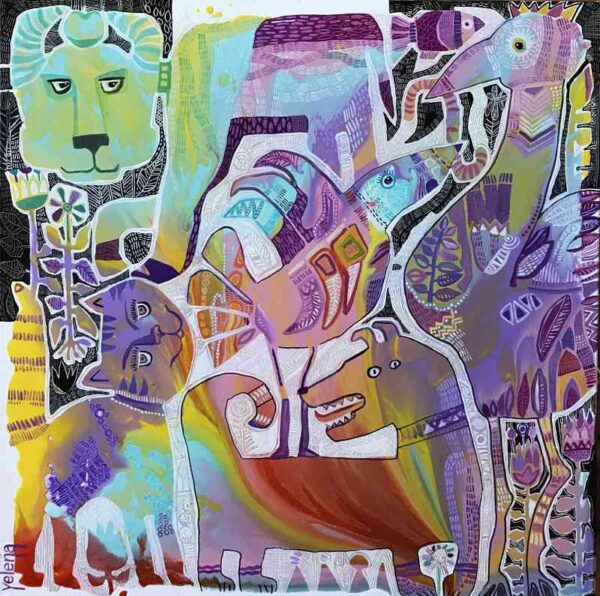 Spring mood — oil and acrylic on canvas by Yelena Revis