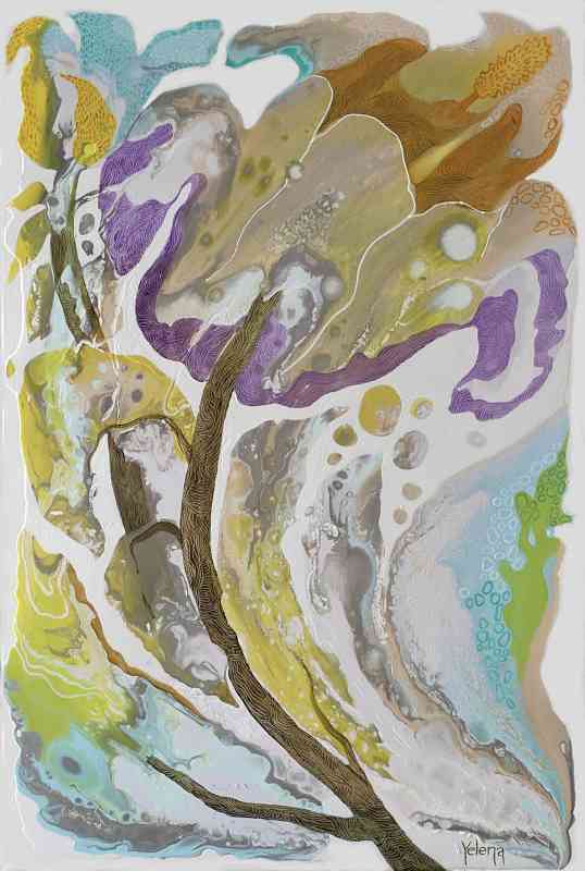 Summer harmony II — oil and actylic on canvas by Yelena Revis