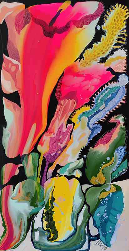 Summer scent I — oil and acrylic on canvas by Yelena Revis