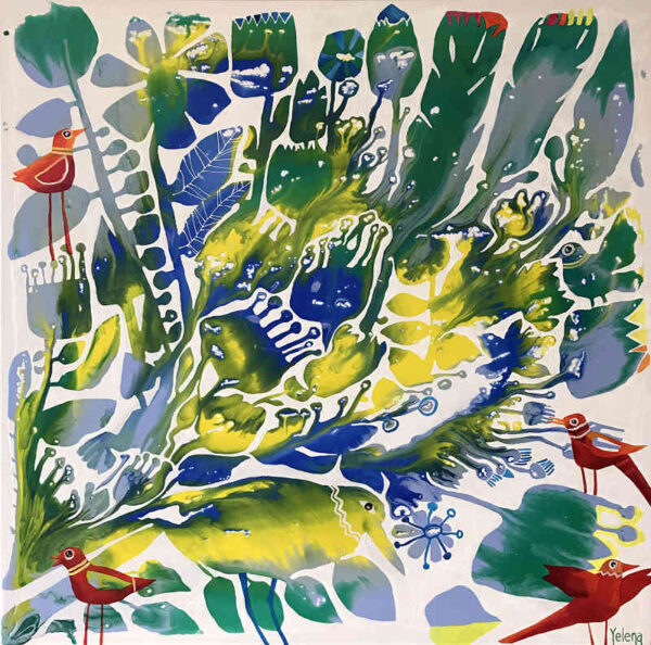 Summer time — oil and acrylic on canvas by Yelena Revis