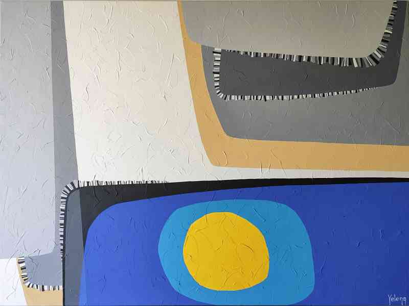 Sunken sun — acrylic on canvas by Yelena Revis