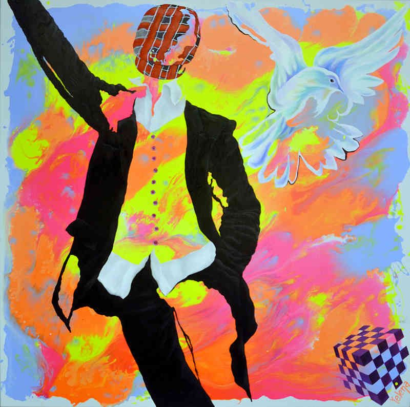 Tamed — oil and acrylic on canvas by Yelena Revis