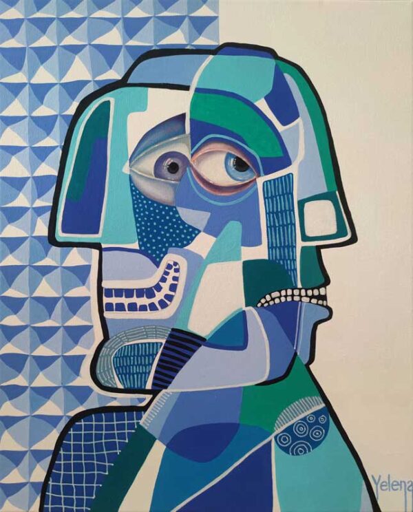 The Fragmented Perception — acrylic and oil on canvas by Yelena Revis