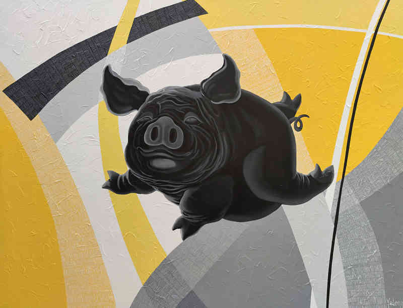 The one that got away — acrylic and oil on canvas by Yelena Revis