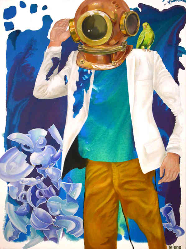 Treasure hunter — oil and acrylic on canvas by Yelena Revis