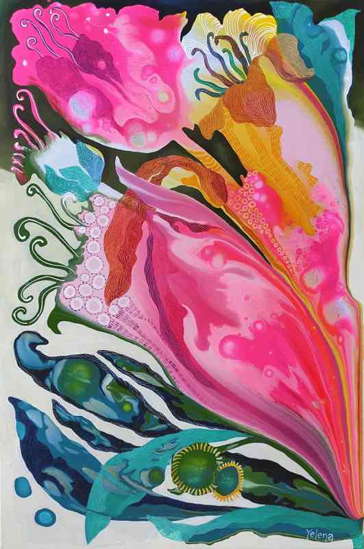 Vespertine — oil and actylic on canvas by Yelena Revis