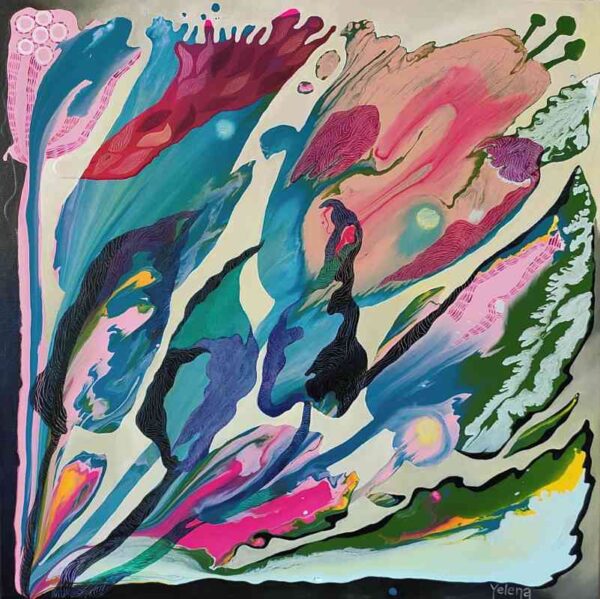 Wind flow — oil and acrylic on canvas by Yelena Revis
