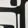 Detail of impasto texture and interlocking black and white forms in Contrasts by Yelena Revis