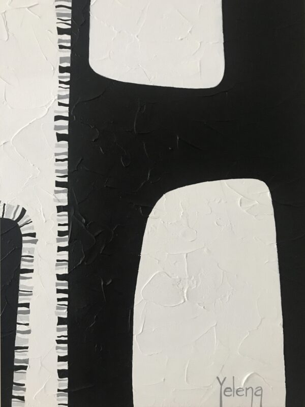 Yelena Revis signature in the bottom right corner of Contrasts