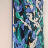 Angled Edge Profile View — "Deep Sea Extravaganza" Abstract Painting by Yelena Revis Side view of Deep Sea Extravaganza by Yelena Revis showing dark blue gallery-wrapped edges