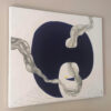 Angled Side Profile View — "Ethereal Glide" Abstract Painting by Yelena Revis Side view of Ethereal Glide by Yelena Revis showing clean white gallery-wrapped edges