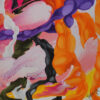Yelena Revis signature on Euphoric Whirlwind beside textured orange and purple swirls