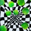 Perpetual Motion Close-Up Detail — Painting by Yelena Revis Perpetual motion