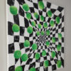Perpetual Motion Canvas Side View — Painting by Yelena Revis Perpetual Motion abstract painting by Yelena Revis side view showing stretched canvas profile and finished edges.
