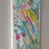 Summer Harmony abstract painting by Yelena Revis side view showing stretched canvas profile and finished edges.