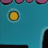 Detail of pink scalloped shapes and a yellow sun orb with white linework in Sunny Colour Mood by Yelena Revis