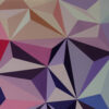 The Colourful Rhythm Violet & Indigo Low-Poly Facets Macro Detail – Abstract Painting by Yelena Revis Detail of low-poly facets in violet, mauve, indigo and pale slate blue in The Colourful Rhythm by Yelena Revis