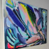 Tropical Mood II abstract painting by Yelena Revis side view showing stretched canvas profile and finished edges.